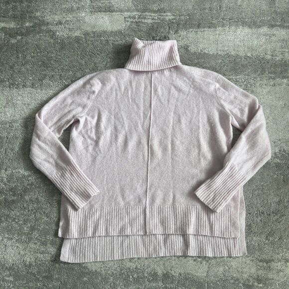 Athleta Sweater Womens Small Transit Merino Wool Pullover Turtleneck Light Pink - Picture 1 of 9